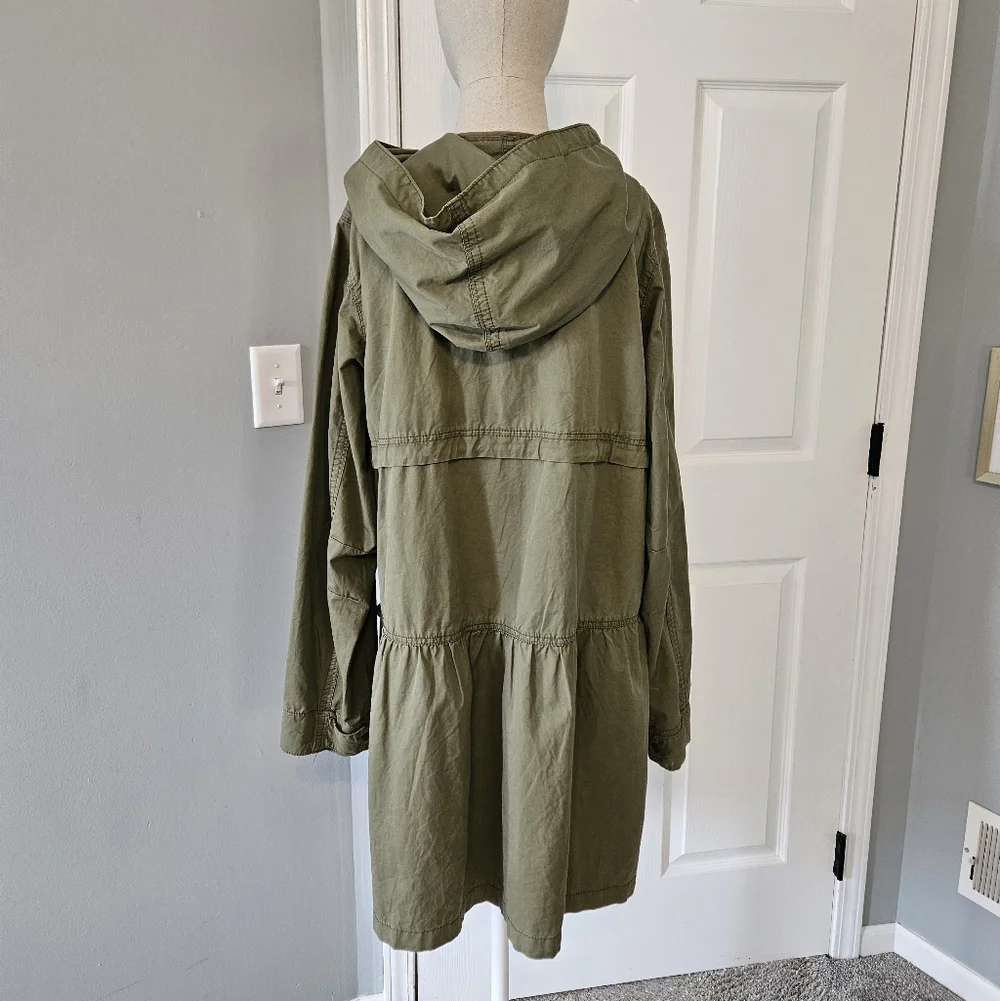 GAP Olive Utility Hooded Jacket